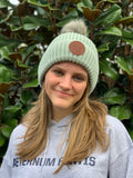 2021 Beanie Hat - Pale Green with PomPom